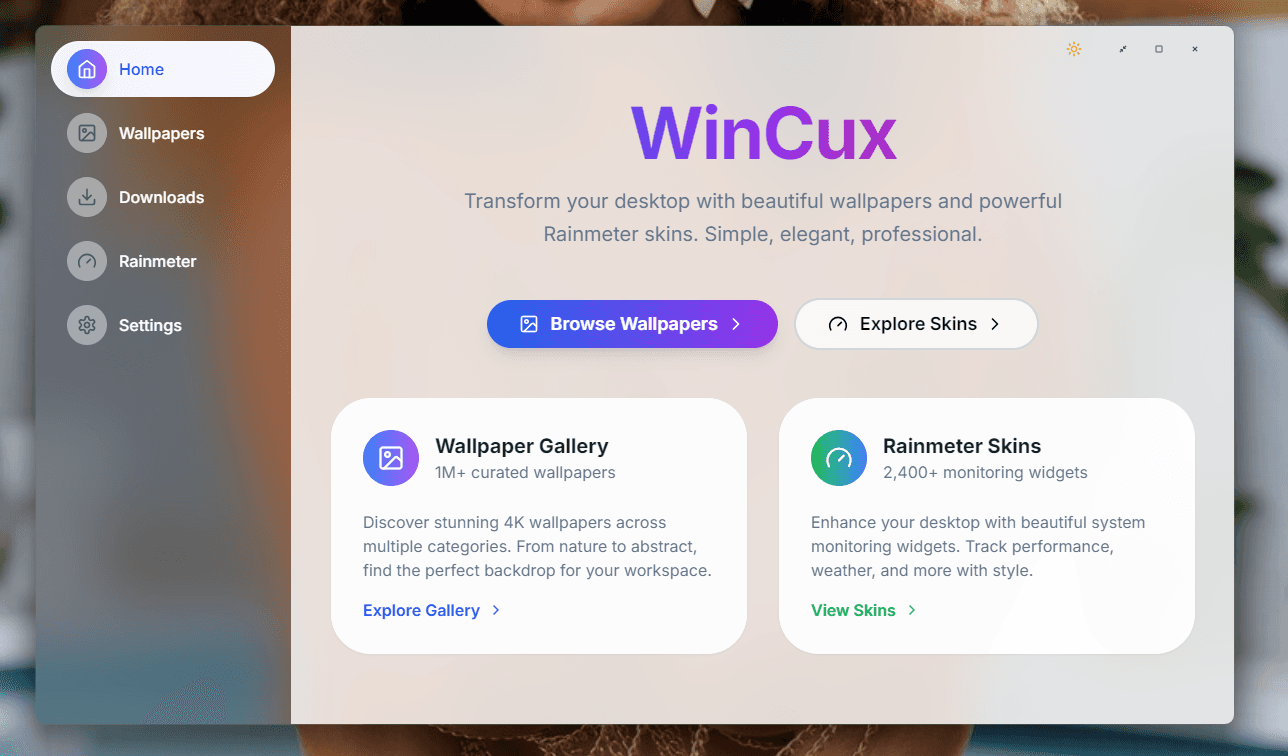 WinCux Desktop Enhancement Application